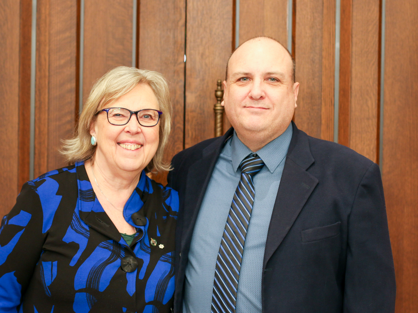 David Hamelin-Schuilenburg with Elizabeth May
